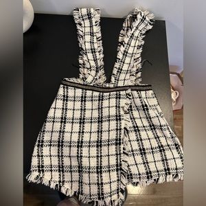 Elisa White Multi Tweed Romper Pink & Flare